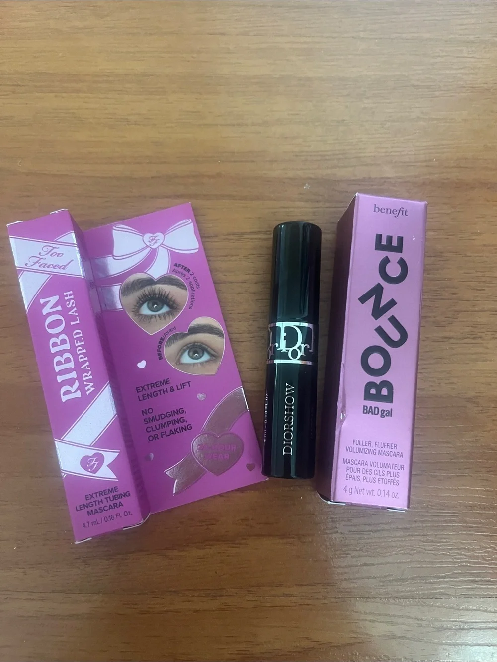 Three Mini Mascaras from Too Faced, Dior and Benefit